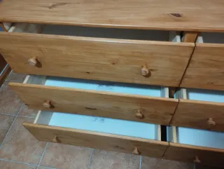 Cajonera de madera con 6 cajones