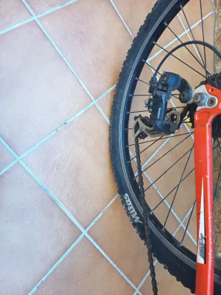 Bicicleta MTB JL-WENTI HOVER Blanca y Roja