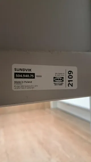 Cuna Ikea Sundvik Gris