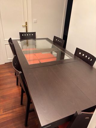 Mesa Comedor Extensible + 6 Sillas