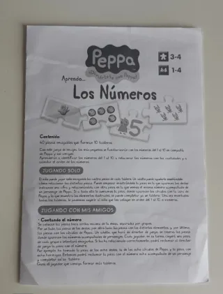 Puzzle Educa Peppa Pig Los Números 3-4 años