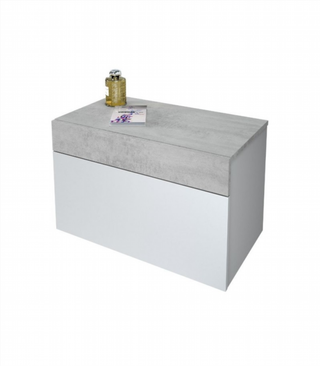 Cabecero Y 2 Mesitas De Noche. Blanco Artik/Cemen