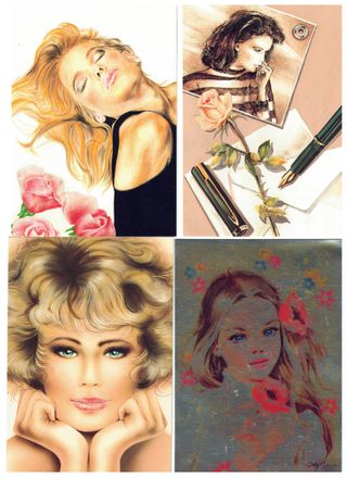 LOTTO N. 16 CARTOLINE RITRATTI RAGAZZE - VINTAGE