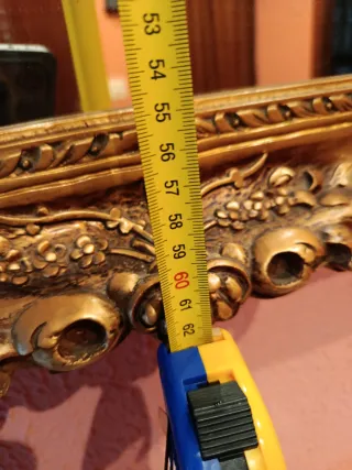 Espejo Vintage Marco Dorado Ornamental