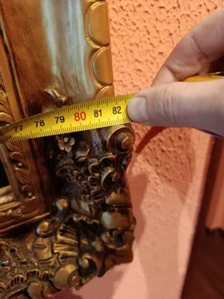 Espejo Vintage Marco Dorado Ornamental