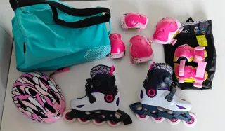 Patines ajustables 28-30 +Protecciones+Bolsa+Casco