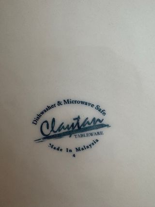 Vajilla 40 piezas + juego café azul y blanco