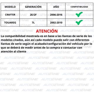 Tapas bujes Volkswagen para llantas 76 mm (4 u.)