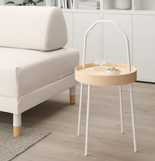 Mesa Auxiliar IKEA BURVIK Madera y Metal