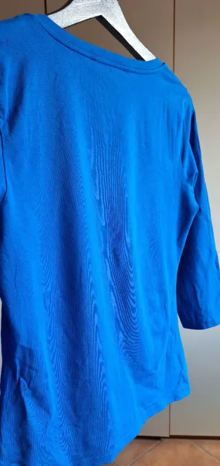 Maglia Trussardi blu con cuore glitter