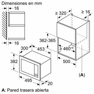 Microondas Siemens integrable 800W 18L HF15M552