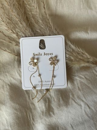 Pendientes Smile Joyas Flor Perla