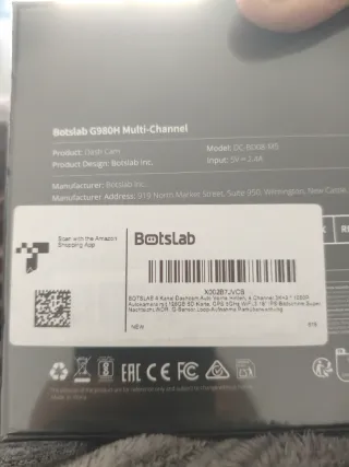 Botslab G980H Dashcam 4K coche nueva + cámara tras