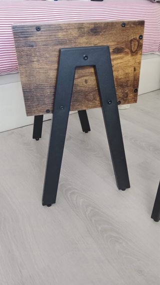 Mesitas de noche madera y metal