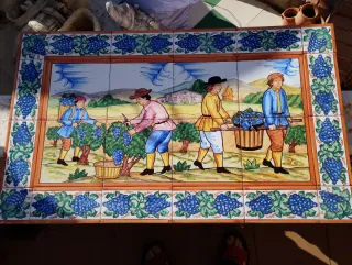 Vendo  2 unidades Murales Azulejos Vintage