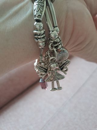 Pulsera cuentas y charms hada nueva