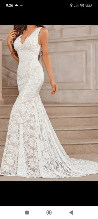 Vestido de encaje de novia