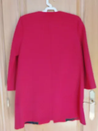 Abrigo Zara Rosa- Rojo Talla M