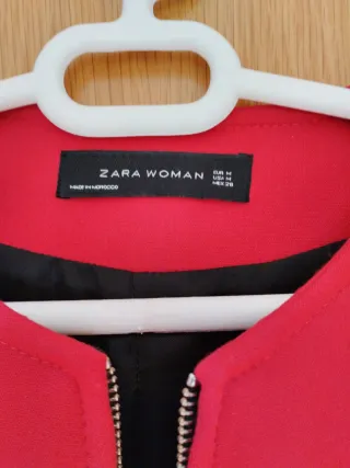 Abrigo Zara Rosa- Rojo Talla M