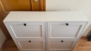 Zapatero blanco madera 105x80x24cm