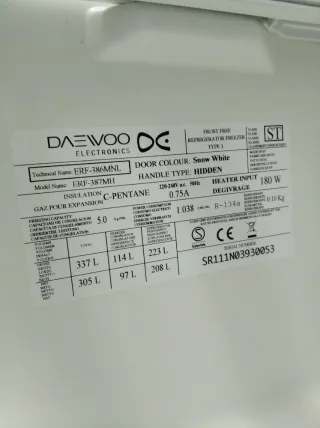 Nevera Daewoo ERF-387MH
