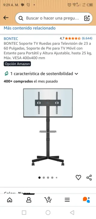 Soporte con ruedas para TV