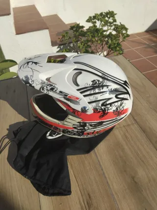 Casco Moto Cross Enduro LS2 Blanco