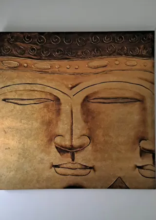 Cuadro Buda Metal Dorado