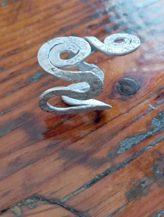 Anello wire argento regolabile