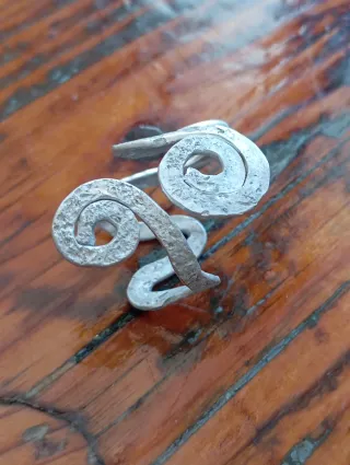 Anello wire argento regolabile