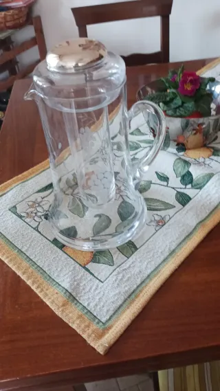 Caraffa cristallo con tubo ghiaccio
