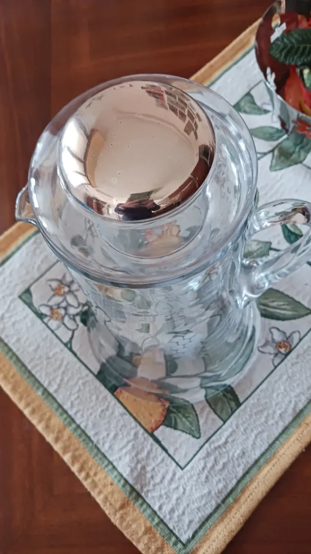 Caraffa cristallo con tubo ghiaccio