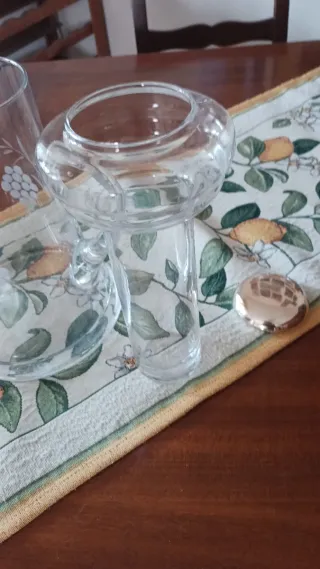 Caraffa cristallo con tubo ghiaccio