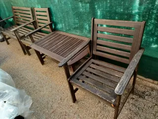 Conjunto de jardín de madera