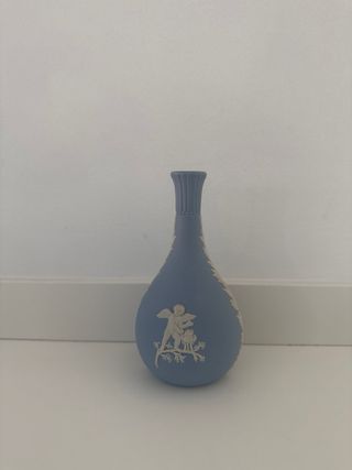 Jarrón azul de cerámica