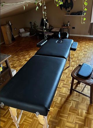 Camilla Masaje/Tatuaje Plegable Negra