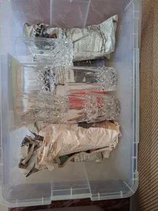 Vasos de cristal tallado