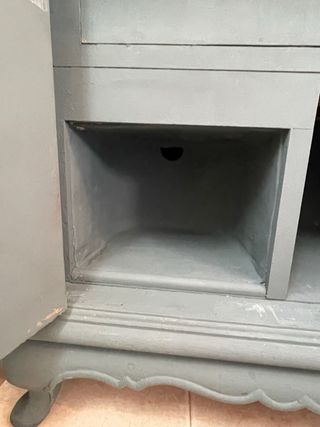 Coppia di Comodini Vintage Grigio/Verde