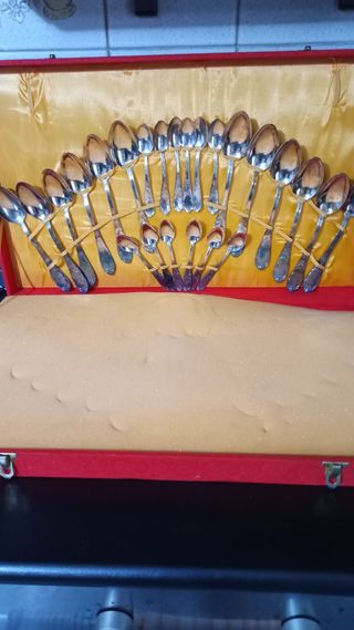 Servizio posate vintage placcato argento 800