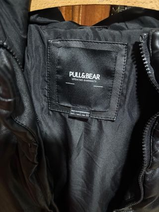 Abrigo acolchado negro talla L