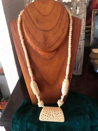 Collar étnico africano beig ( marfil)