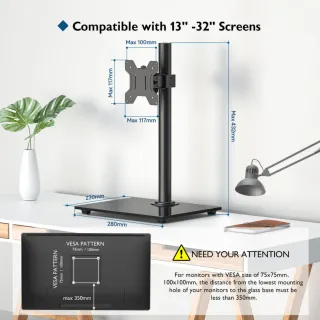 Soporte de mesa para monitor 13" 32"