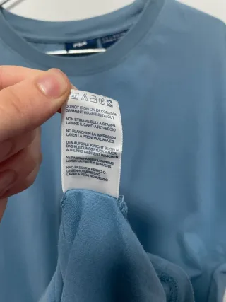 Camiseta Fila Azul Logo Oversize Vintage Y2K