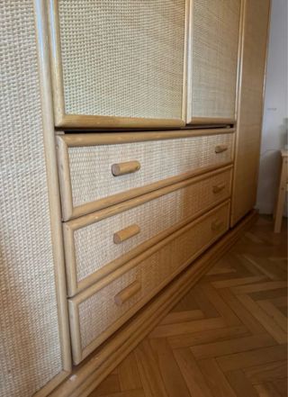 Armario yute y madera alta calidad