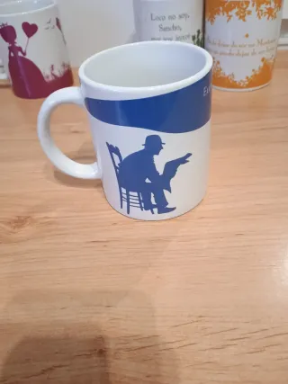 Juego 4 Tazas Cerámica Diseños Literarios.