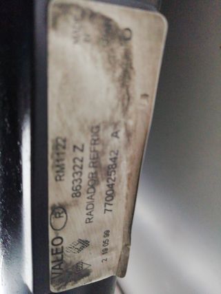 RADIADOR AGUA RENAULT MEGANE I CLASSIC (LA0) 102611