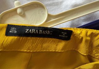 Gonna Zara oro con stampa floreale