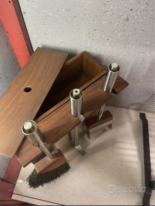 Set accessori camino/stufa legno e metallo