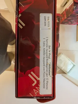 Servizio tavola 14 pz pizzo macramè Lancetti