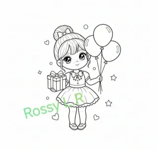 Libro infantil para colorear Kawaii